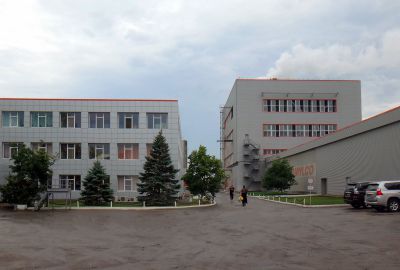 ООО «АМИЛКО»,здание главного производственного корпуса. Вентилируемый фасад из металлопрофиля ПМ 18.